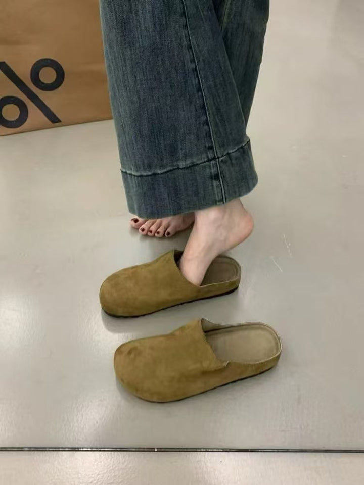 Damen nan gefütterte Clog-Pantoffel mit verstellbarer Metallschnalle und anatomischem Korkfußbett Drune