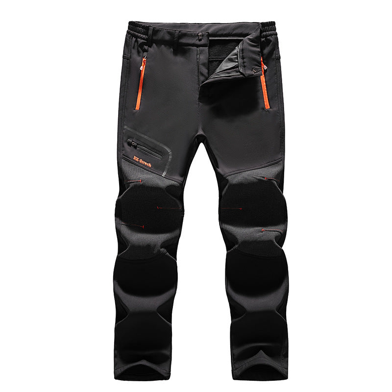Herren Softshell-Outdoorhose mit verstärkten Kniepatches, elastischem Bund und wasserabweisender Membran Drune
