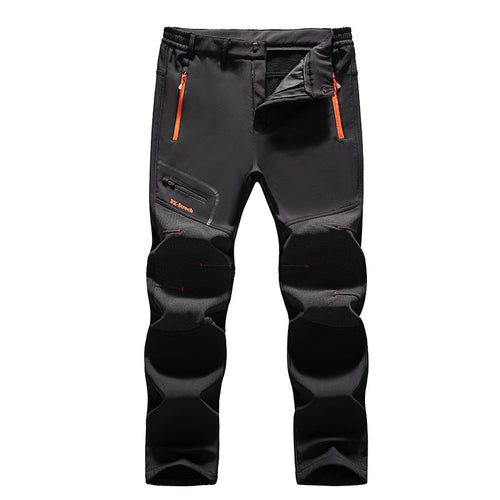 Herren Softshell-Outdoorhose mit verstärkten Kniepatches, elastischem Bund und wasserabweisender Membran Drune