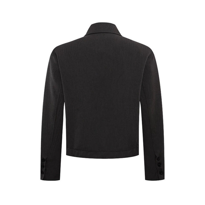 Herren kurzes asymmetrisches Twill-Blouson mit verdeckter Knopfleiste Drune