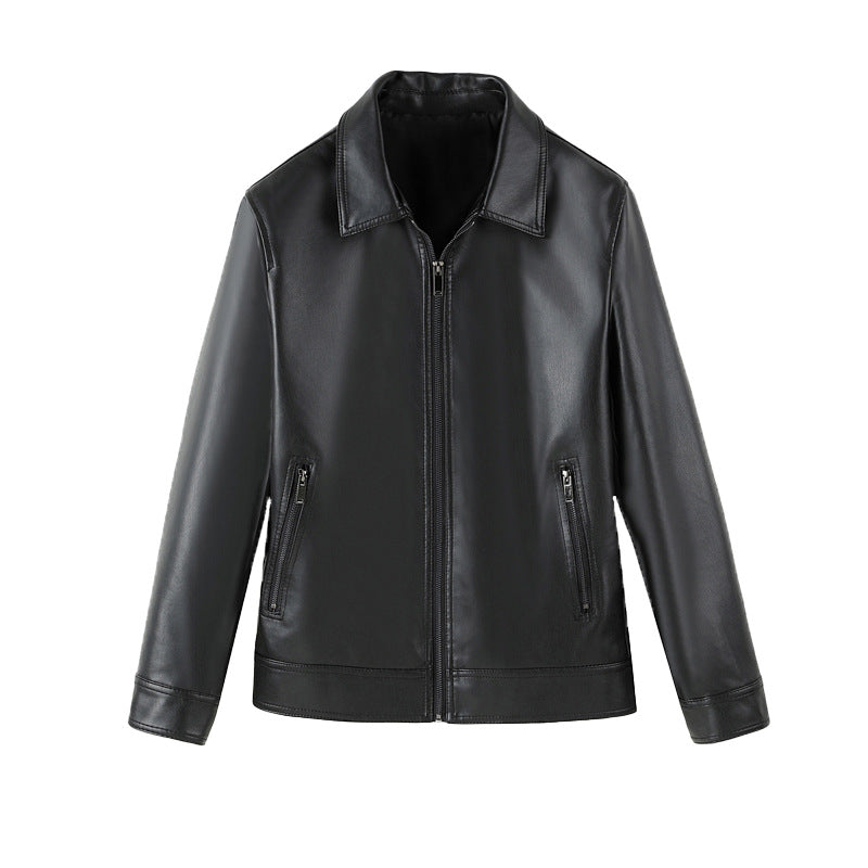 Herren Klassische Lederjacke Drune