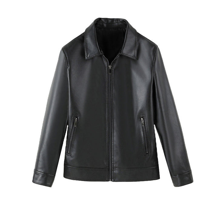 Herren Klassische Lederjacke Drune