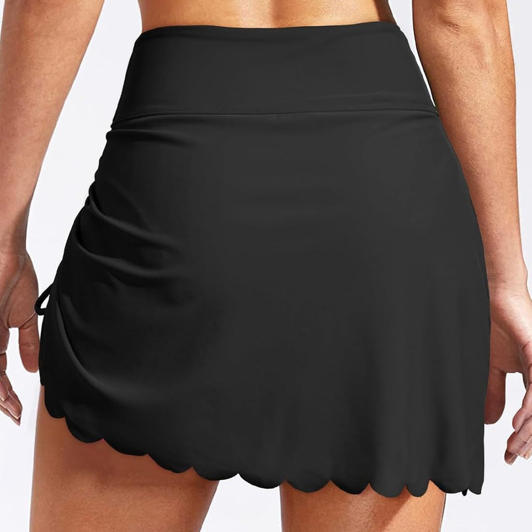Damen Baderock mit asymmetrischem Schnitt und Schnürung Drune