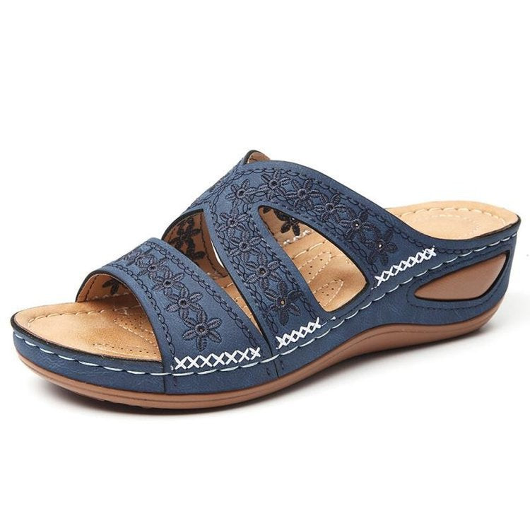 Damen bequeme Riemchensandalen mit ergonomischer Fußbettgestaltung Drune