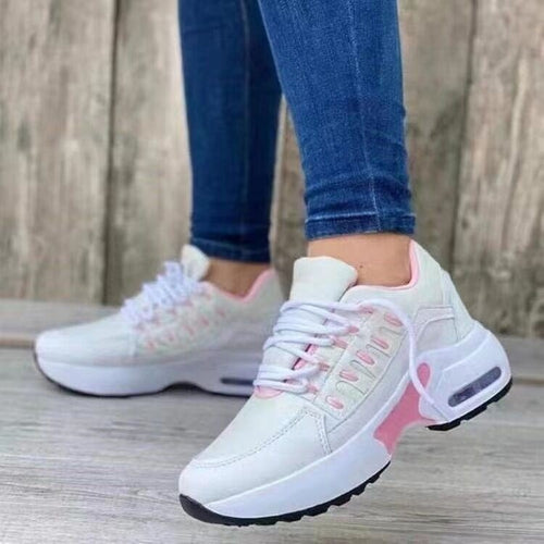 Damen Chunky-Plateau-Sneaker mit luftgepolsterter Sohle und atmungsaktivem Mesh-Obermaterial Drune