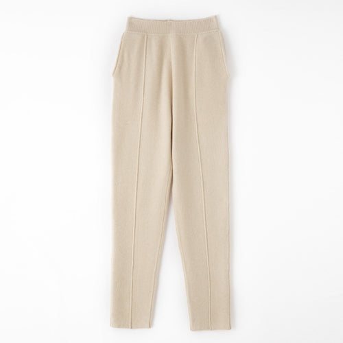 Damen Strickhose mit schmaler Beinform, elastischem Bund und Bügelfalte Drune