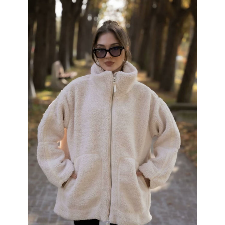 Damen Flauschige Teddyjacke Drune