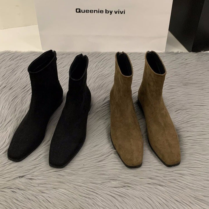 Damen Elegante Ankle-Boots aus Kunstleder Drune