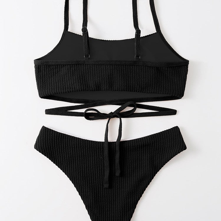 Damen Badeanzug mit trendigem Crop-Oberteil und hohem Taillenslip Drune