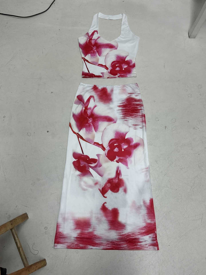 Damen Maxirock mit floralen Akzenten und elegantem Schnitt Drune