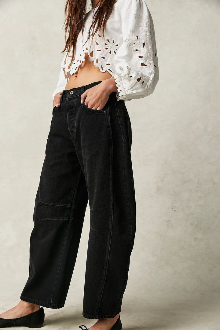 Damen Baggy-Jeans im Modernen Stil Drune