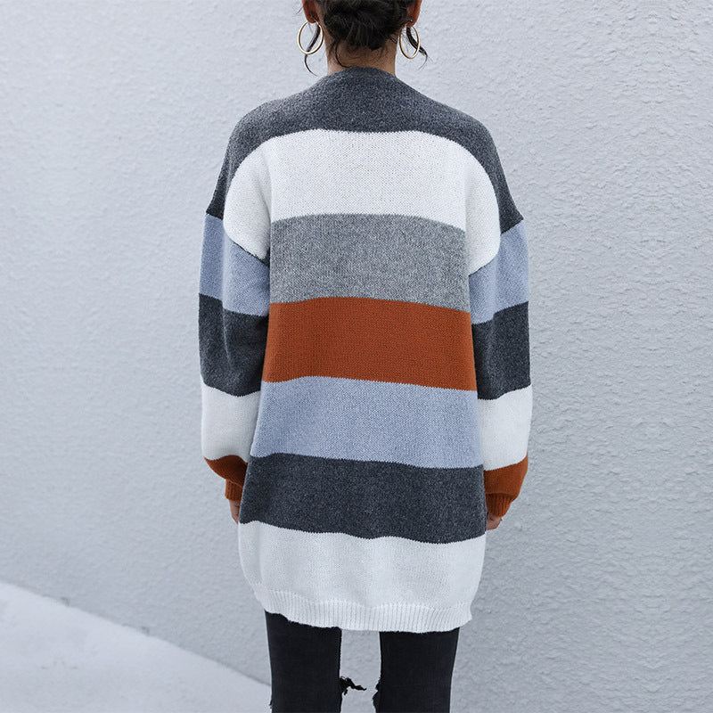 Damen Gemusterter Strickcardigan Drune