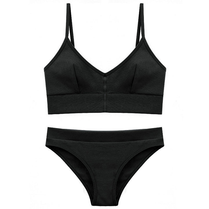Damen Bikini-Set mit elegantem V-Ausschnitt und verstellbaren Trägern Drune