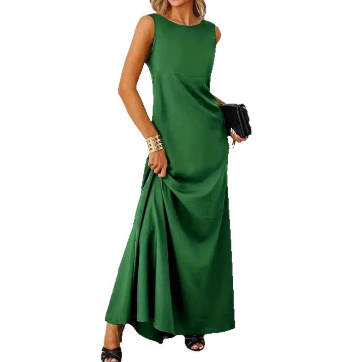 Damen elegantes Maxikleid mit schwingendem Saum und klassischem Schnitt Drune