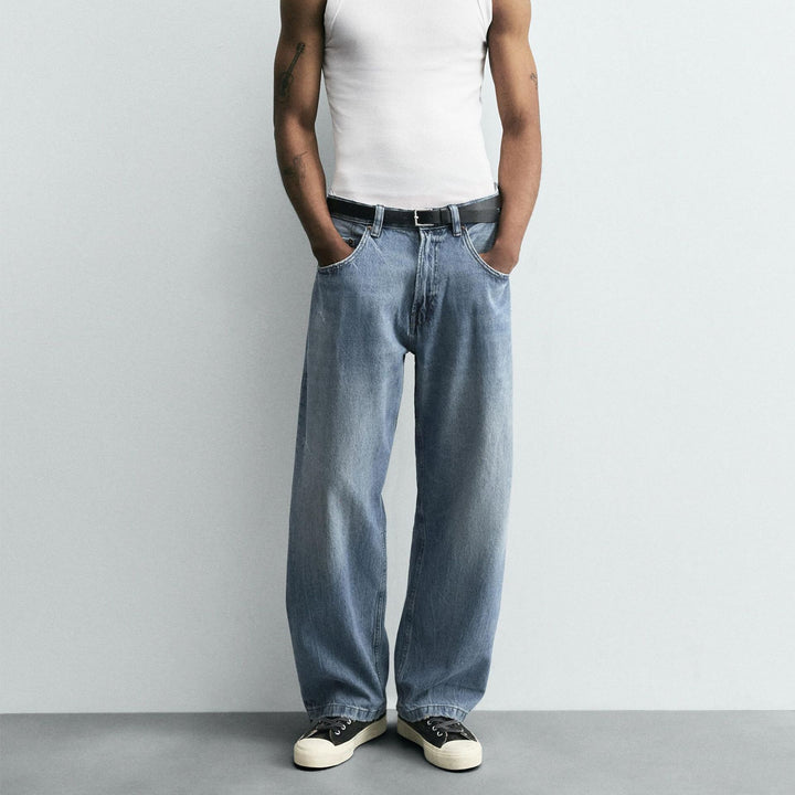 Damen High‑Waist Cropped Wide‑Leg Jeans aus weichem Stretch-Denim Drune