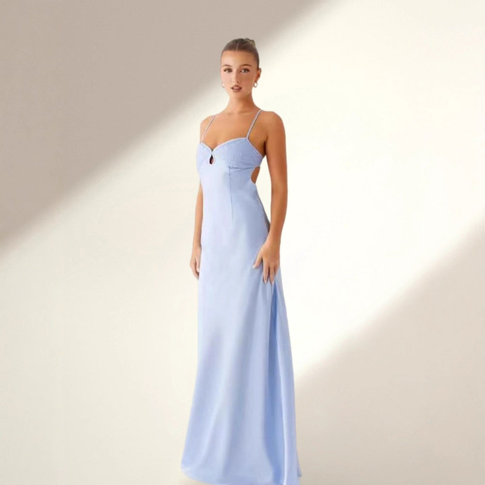 Damen Abendkleid mit verführerischem Spaghettiträger-Design und elegantem Schlitz Drune