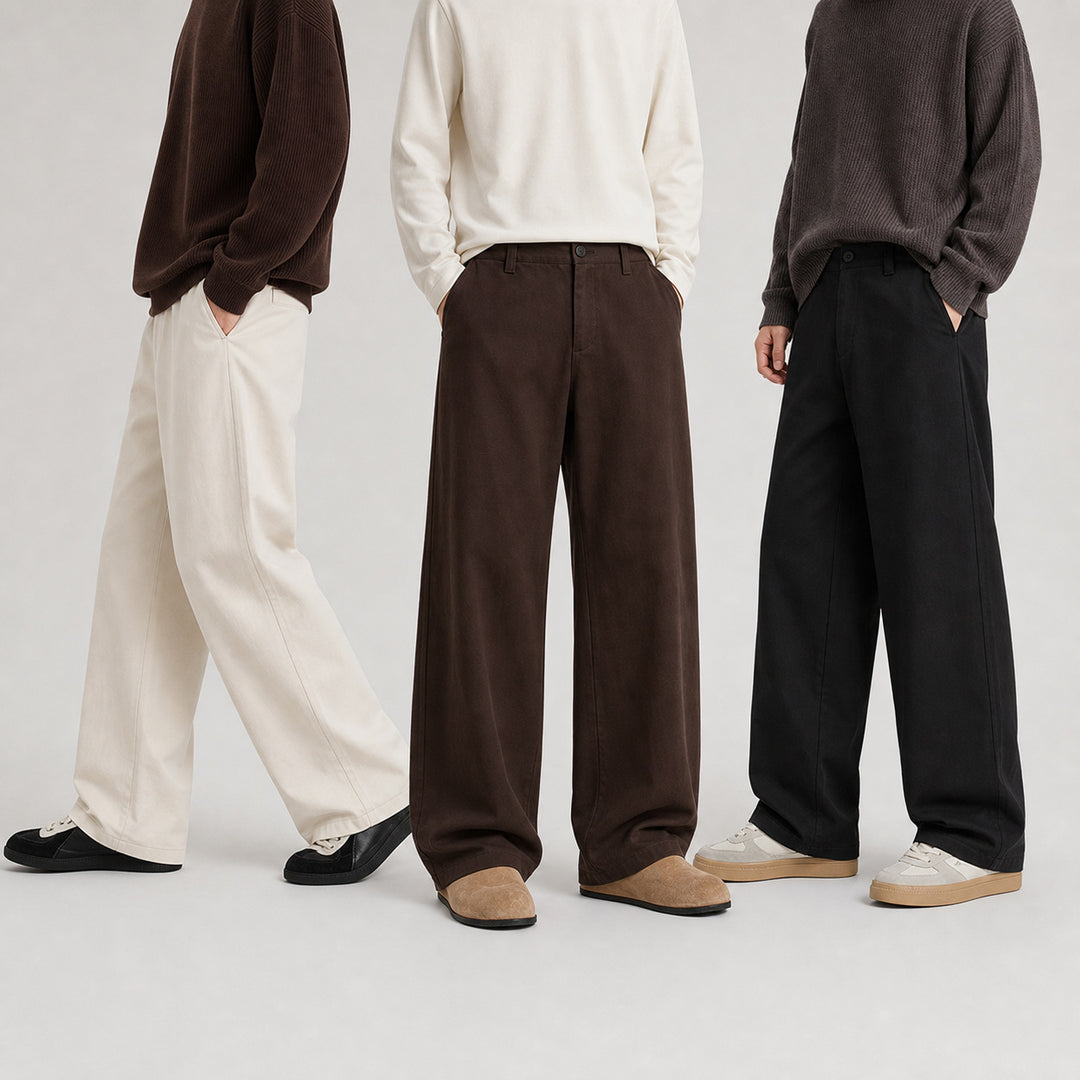Damen Extraweite High‑Waist Culotte‑Hose mit ballonförmigem Saum und hohem Bund Drune