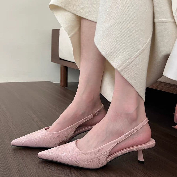 Damen Spitzer-Pumps mit Eleganter Ausschnitt-Design Drune