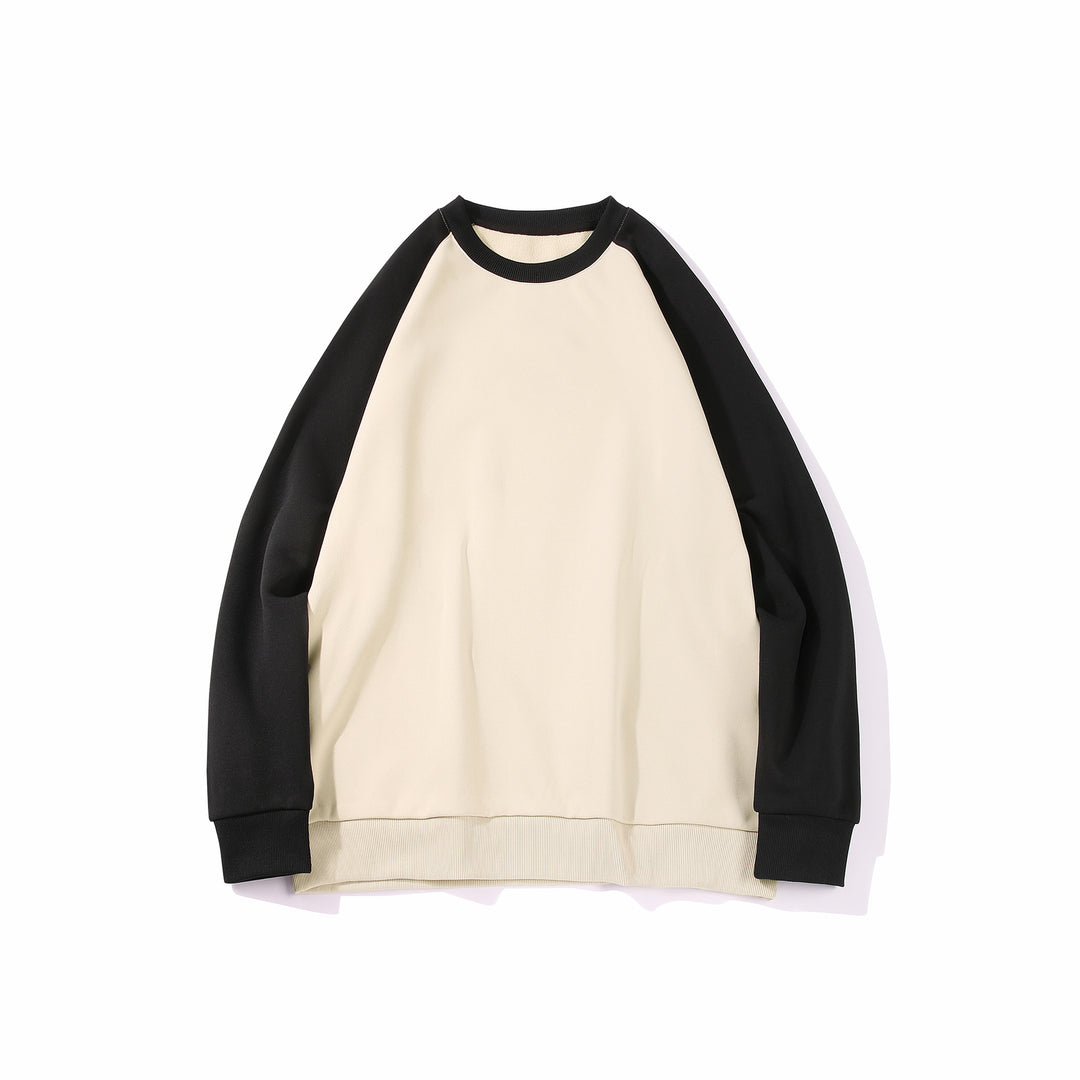 Herren Raglan‑Sweatshirt mit kontrastärmel, weichem Fleece‑Innenfutter und geripptem Saum Drune