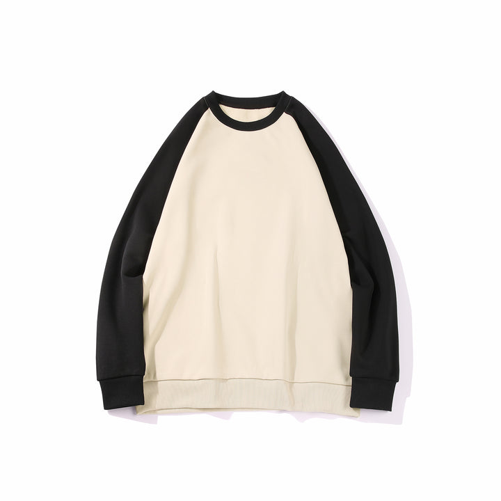 Herren Raglan‑Sweatshirt mit kontrastärmel, weichem Fleece‑Innenfutter und geripptem Saum Drune