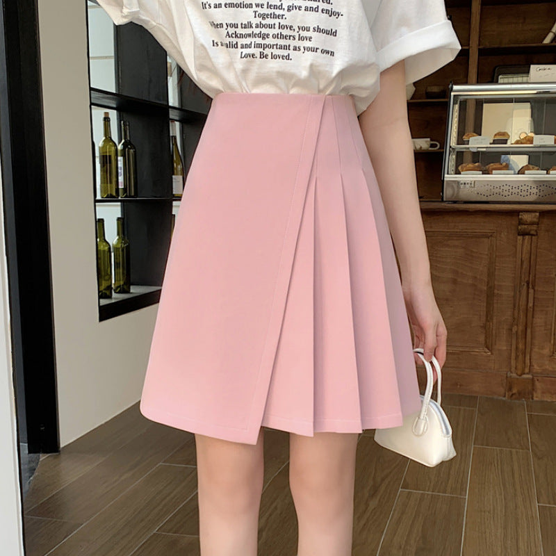 Damen Plissierter Minirock mit hoher Taille Drune