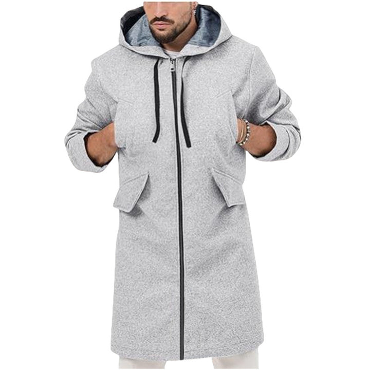 Herren Modische Parka-Jacke mit abnehmbarer Kapuze und praktischen Taschen Drune