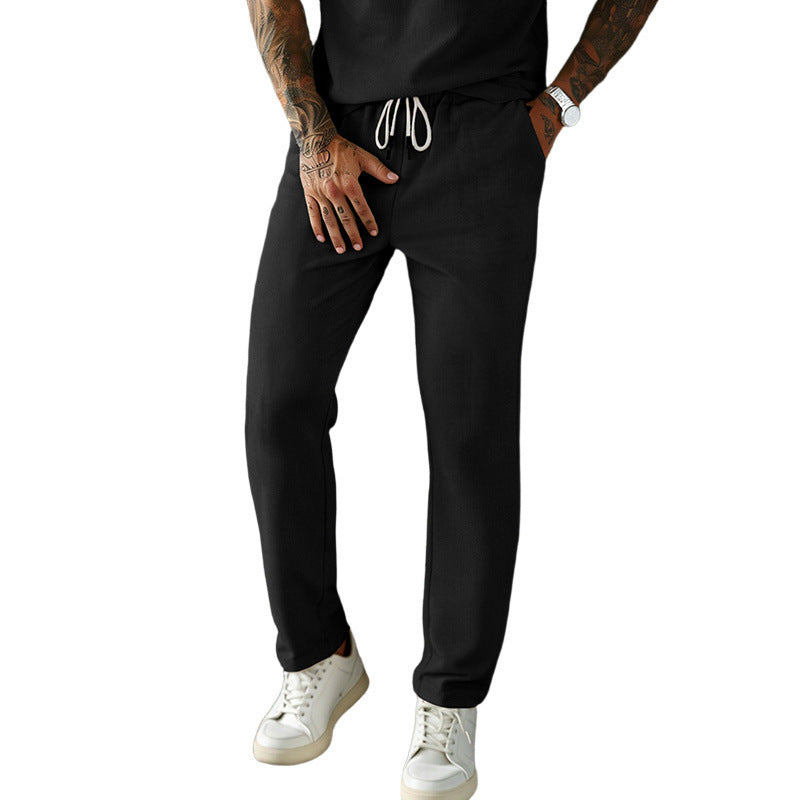 Herren Slim-Fit Jogginghose mit Kordelzug, elastischem Bund und seitlichen Eingrifftaschen Drune