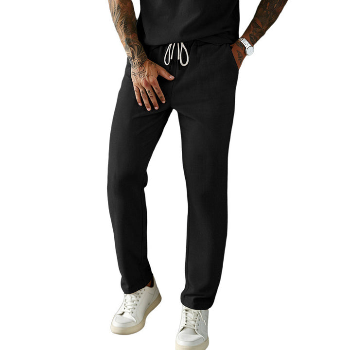 Herren Slim-Fit Jogginghose mit Kordelzug, elastischem Bund und seitlichen Eingrifftaschen Drune