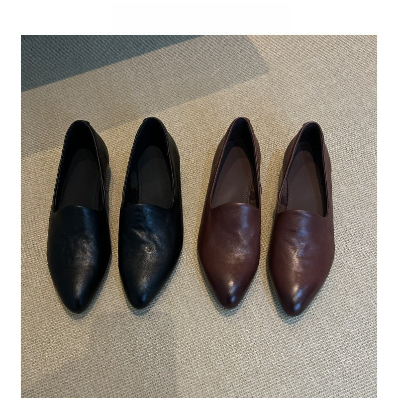 Damen elegante Slippers mit spitz zulaufendem Design und bequemem Fußbett Drune