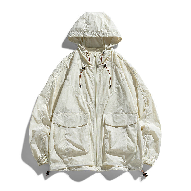 Damen Leichte Outdoor-Jacke mit Kapuze und Taschen Drune