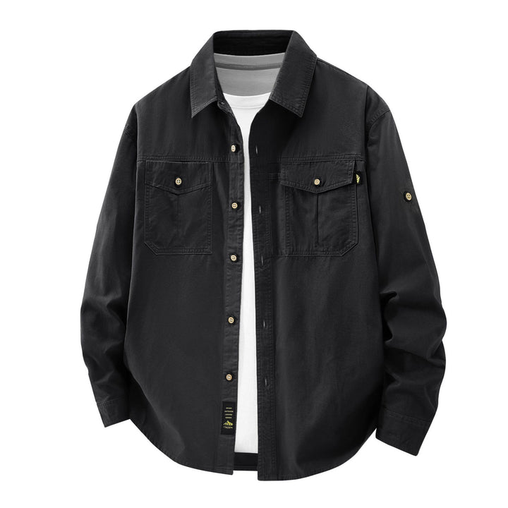 Herren Lässige Hemdjacke mit praktischen Taschen Drune