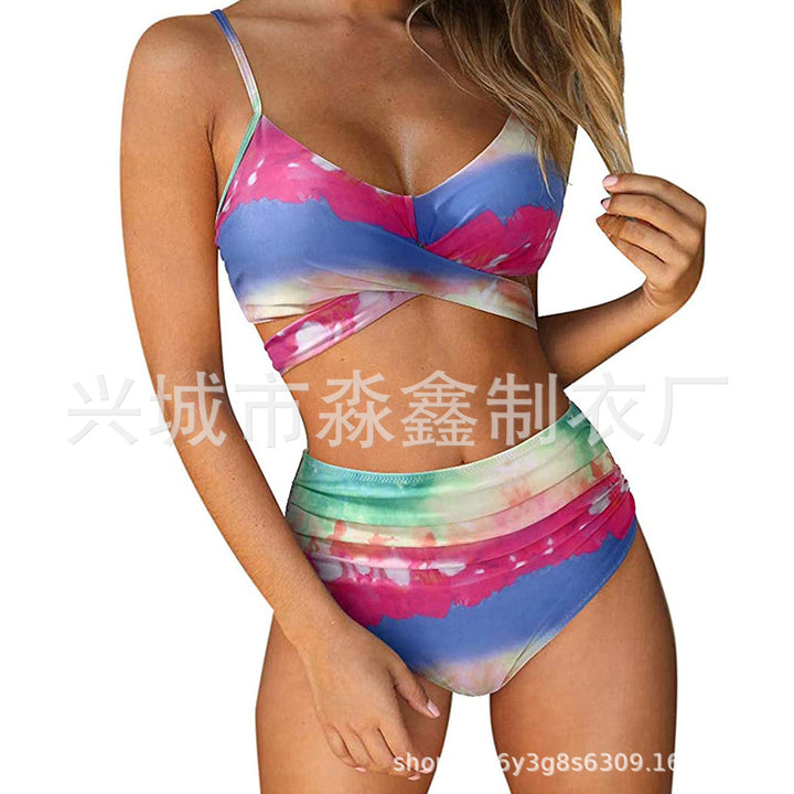 Damen Crop-Top Bikini-Set mit geflochtenem Design Drune