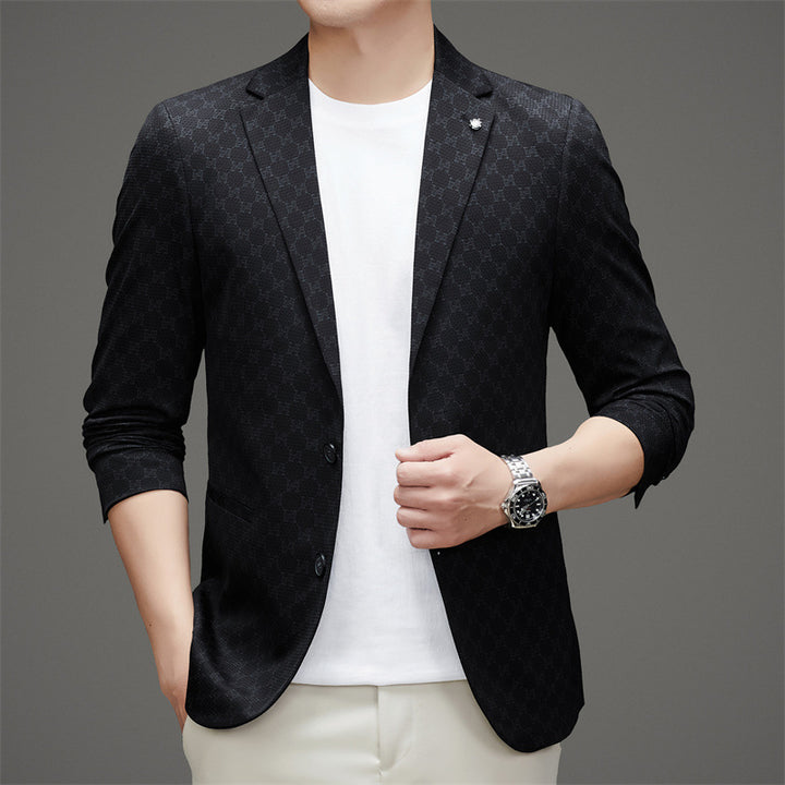 Herren eleganter Blazer im modernen Design mit strukturiertem Gewebe Drune