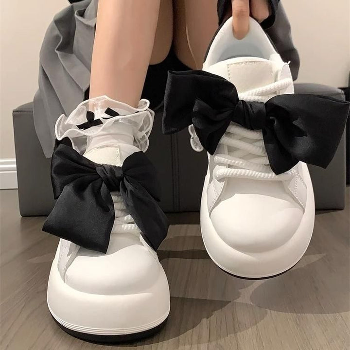 Damen Sneakers mit modischem Schleifen-Design und Komfort-Sohle Drune