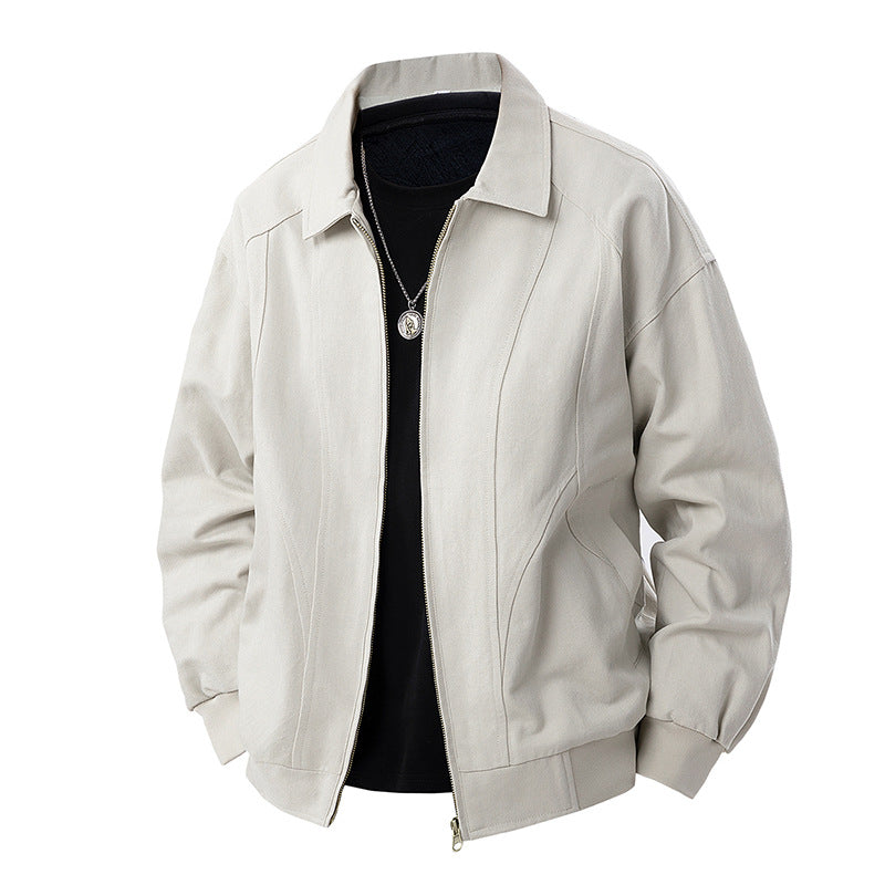 Herren Moderner Blouson mit Hemdkragen, Zwei‑Wege‑Reißverschluss und dezenter Teilungsnaht Drune