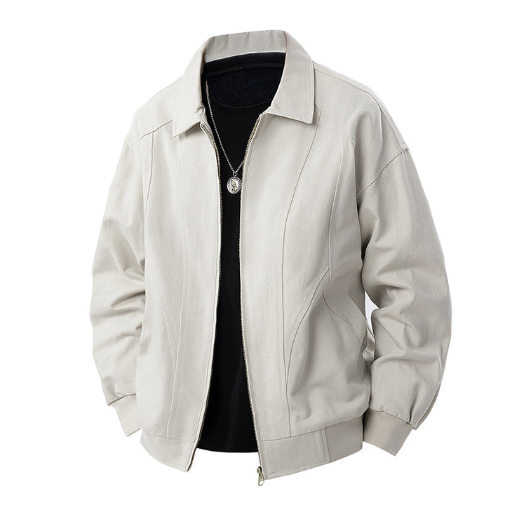 Herren Moderner Blouson mit Hemdkragen, Zwei‑Wege‑Reißverschluss und dezenter Teilungsnaht Drune