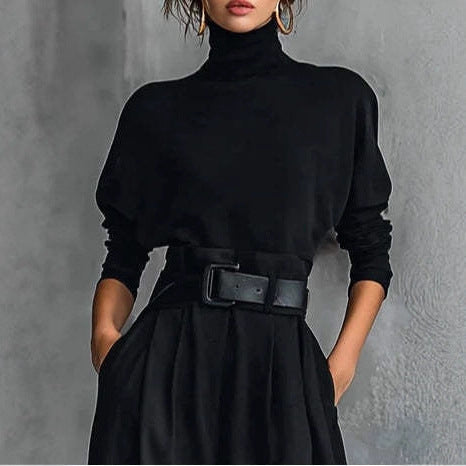 Damen Utility-Jumpsuit mit hohem Kragen und Taillengürtel Drune