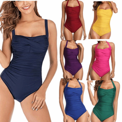 Damen Einteiler-Badeanzug mit eleganter Raffung Drune
