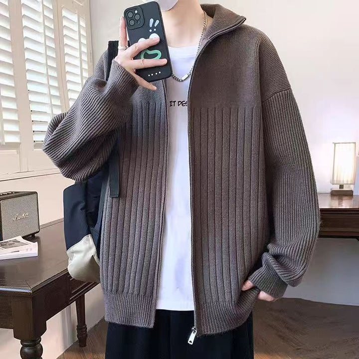 Herren Strickjacke mit modernem Schnitt und einzigartiger Rippenstruktur Drune