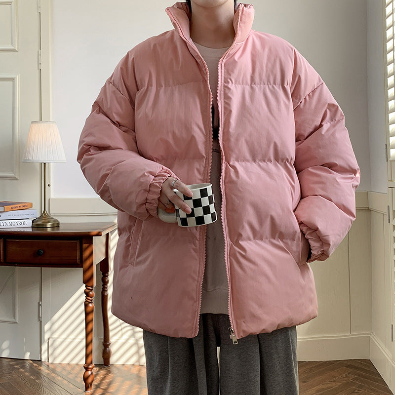 Unisex Oversize Steppjacke mit hohem Stehkragen und Thermofutter Drune