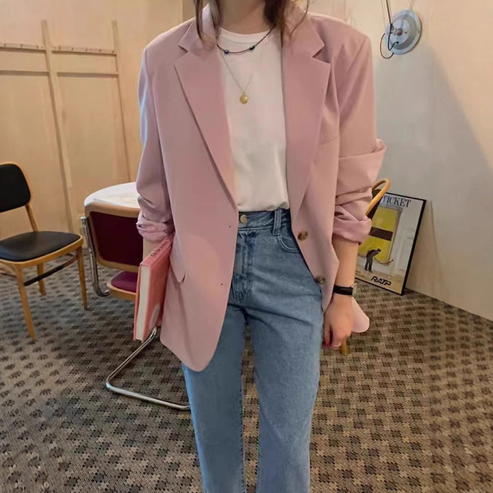 Damen eleganter Oversized-Blazer mit lässigem Schnitt und feinen Details Drune