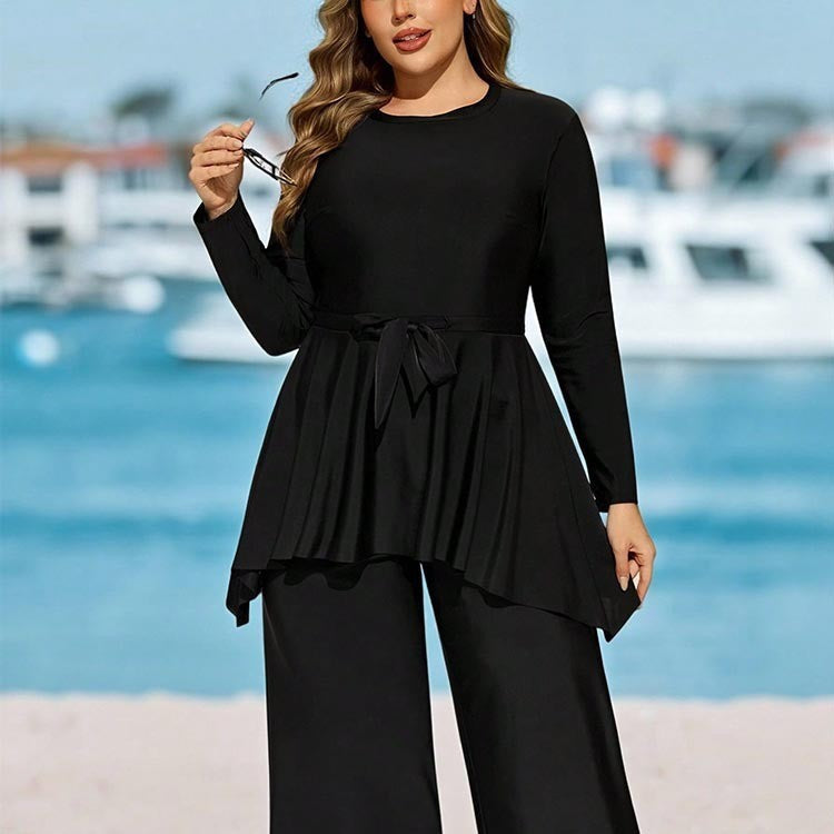 Damen eleganter Two-Piece Jumpsuit mit Wickel-Design Drune
