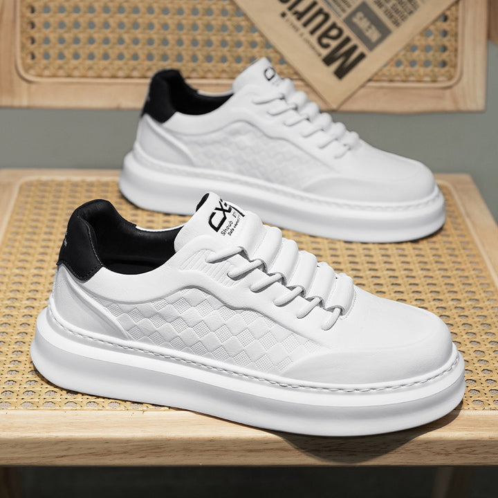 Herren Voluminöse Low-Top Plateau-Sneaker mit geprägter Wabenstruktur Drune
