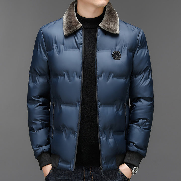 Herren Steppjacke mit abnehmbarem Kunstfellkragen Drune