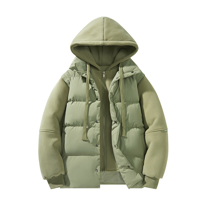 Herren Hybrid-Steppjacke mit integrierter Kapuzen-Fleeceinnenschicht Drune
