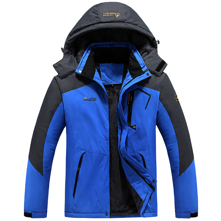 Herren multifunktionale wasserdichte Outdoorjacke mit abnehmbarem Fleece-Innenlayer und verstellbarer Kapuze Drune