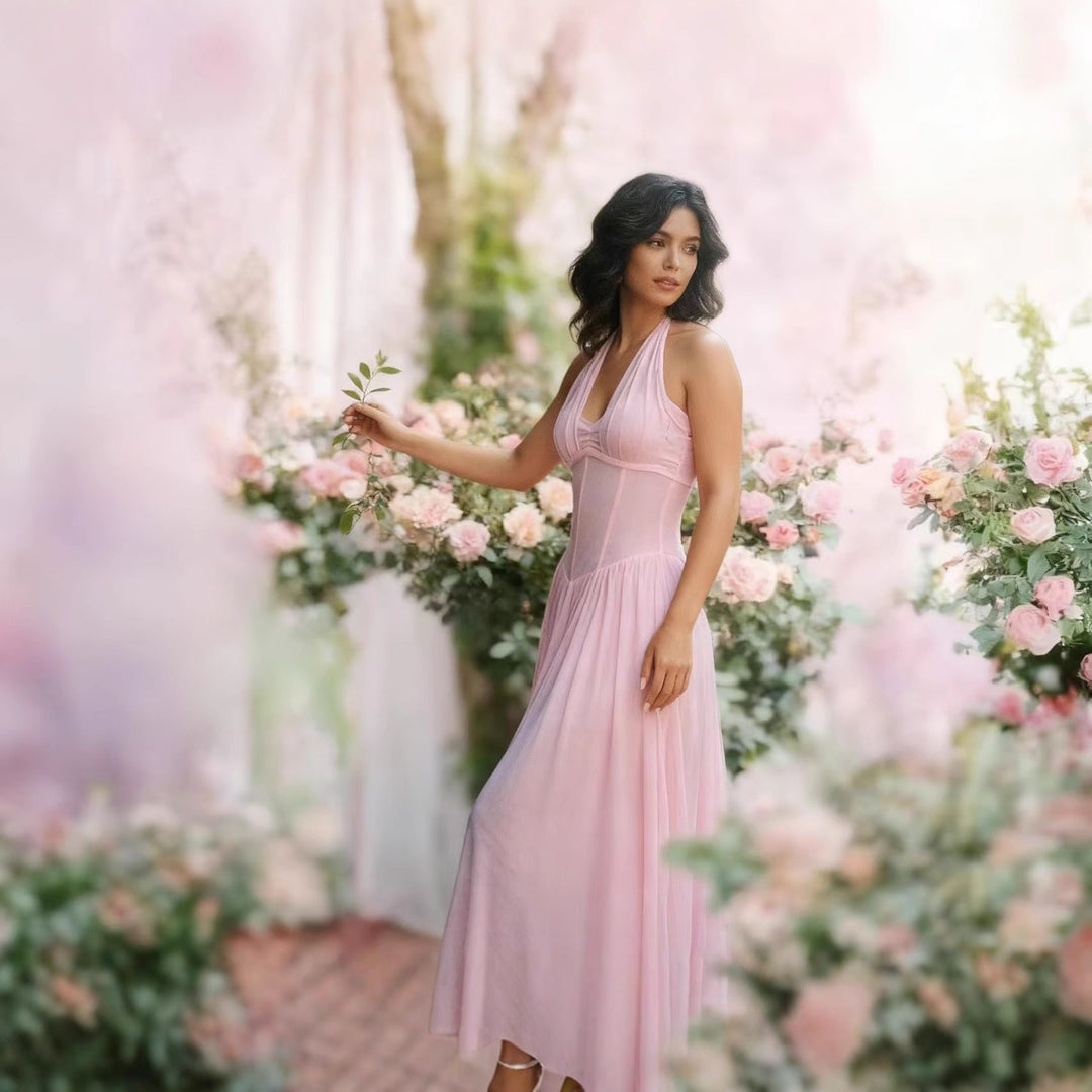 Damen Elegantes Maxikleid mit trägerlosem Design und schmeichelndem Schnitt Drune