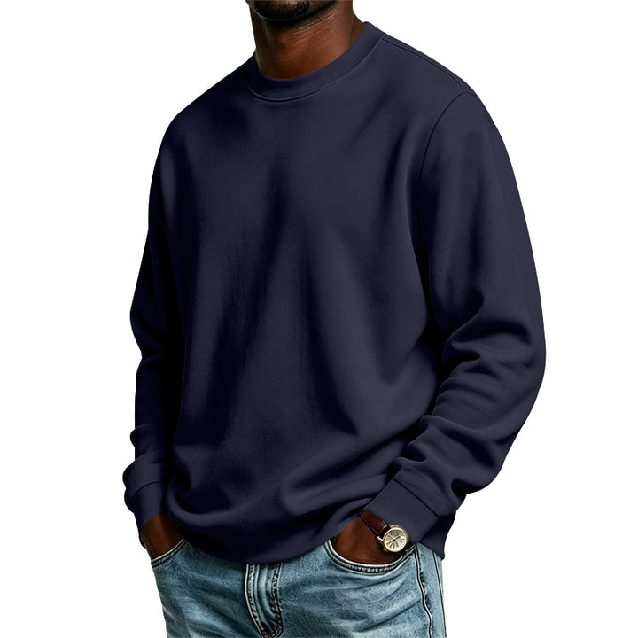 Herren Oversize-Sweatshirt mit Rundhalsausschnitt, weicher French-Terry und Rippbündchen Drune