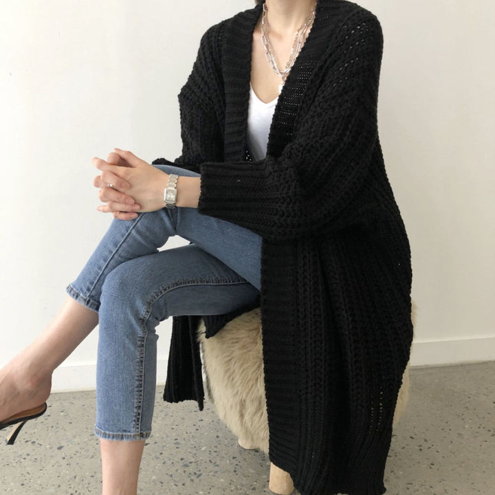 Damen Strickjacke mit offenem Schnitt und lässigen Details Drune
