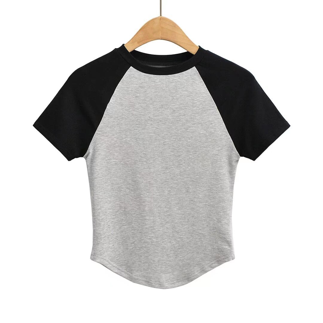 Damen Raglan-T-Shirt mit farblich abgesetzten Ärmeln und hochwertigem Komfortstoff Drune